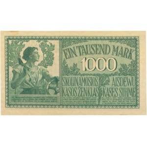 Kowno 1.000 marek 1918 numeracja 6-cyfr