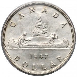Canada, 1 dollar 1947 - blunt 7