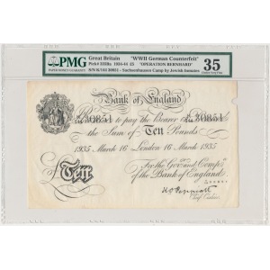 Great Britain 10 pound 1935 OPERATION BERNHARD - PMG 35