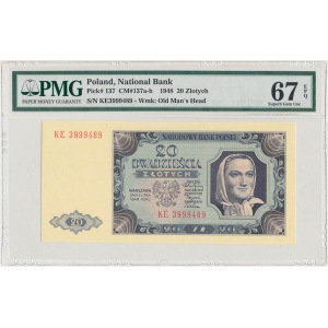 20 złotych 1948 - KE - PMG 67 EPQ
