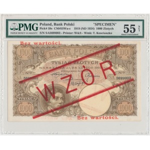 WZÓR 1.000 złotych 1919 - PMG 55 NET