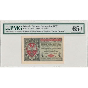 Generał 1/2 mkp 1916 - B - PMG 65 EPQ