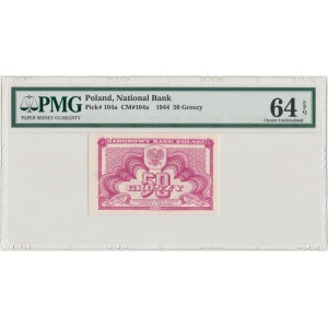 50 groszy 1944 - PMG 64 EPQ