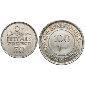 Palestine, 50 mils 1940 & 100 mils 1942 (2pcs)