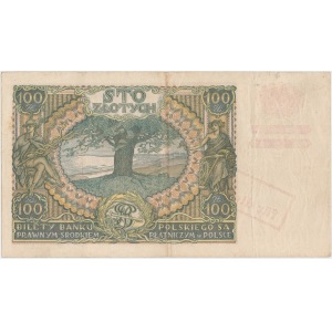 100 złotych 1934 (1940) z nadrukiem - Ser. BO.