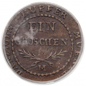 Wolne Miasto Gdańsk, Grosz 1812-M - PCGS AU58