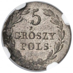 5 groszy polskich 1829 FH - NGC AU55