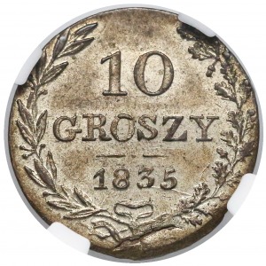 10 groszy 1835 MW (ex Otto Horn) - NGC MS62