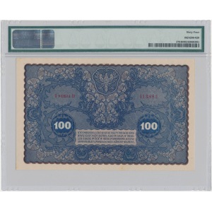 100 mkp 08.1919 - I SERJA D (Mił.27a) - PMG 64