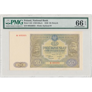 50 złotych 1946 - B - PMG 66 EPQ