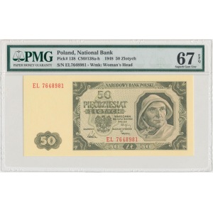 50 złotych 1948 - EL - PMG 67 EPQ