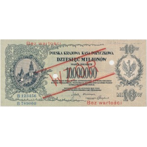 WZÓR Inflacja 10 mln mkp 1923 - B