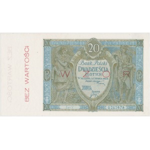 WZÓR 20 zlotych 1926 - Ser. V. 0245678