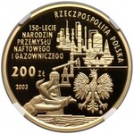 200 złotych 2003, 150-lecie Narodzin Przemysłu Naftowego i Gazowego - NGC PF70 Ultra Cameo