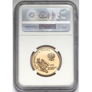 200 złotych 2005, 60. Rocznica Zakończenia II Wojny Światowej - NGC PF70 Ultra Cameo