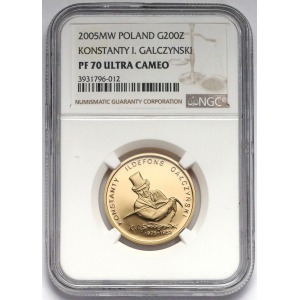 200 złotych 2005 Konstanty Ildefons Gałczyński - NGC PF70 Ultra Cameo