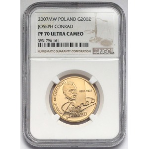 200 złotych 2007 Konrad Korzeniowski - NGC PF70 Ultra Cameo