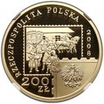 200 złotych 2008, 450 Lat Poczty Polskiej - NGC PF69 Ultra Cameo