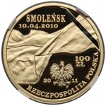 100 złotych 2011 Smoleńsk, Pamięci Ofiar 10.04.2010 - NGC PF70 Ultra Cameo