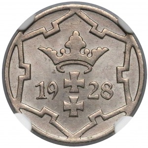 Wolne Miasto Gdańsk, 5 fenigów 1928 - NGC MS64