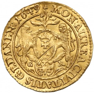 Jan II Kazimierz, Dukat Gdańsk 1649 G-R
