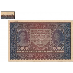 5.000 mkp 1920 - II Serja E - z dodatkowym numeratorem