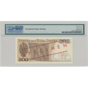 WZÓR 500 złotych 1982 - CD 0000000 No. 0288 - PMG 67 EPQ