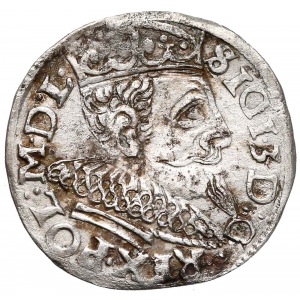 Zygmunt III Waza, Trojak Wschowa 1597 - szeroka głowa, SIGI, kropki 