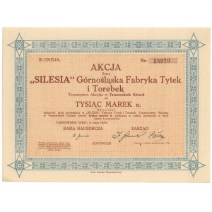 SILESIA Górnosląska Fabryka Tytek i Torebek w Tarnowskich Górach, Em.3, 1.000 mkn 1923