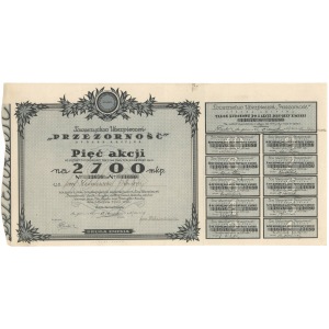 Towarzystwo Ubezpieczeń PRZEZORNOŚĆ, Em.2, 5x 540 mkp 1922