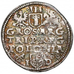 Zygmunt III Waza, Trojak Poznań 1588 - data z prawej (R2)
