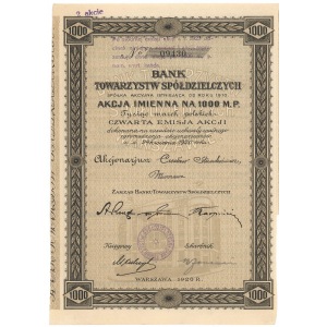 Bank Towarzystw Spółdzielczych, Em.4, 1.000 mkp 1920