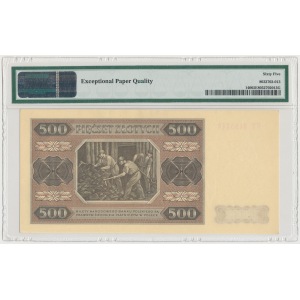 500 złotych 1948 - BT - papier prążkowany - PMG 65 EPQ