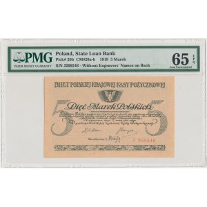 5 mkp 05.1919 - J - PMG 65 EPQ
