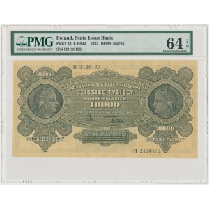 Inflacja 10.000 mkp 1922 - H - PMG 64 EPQ