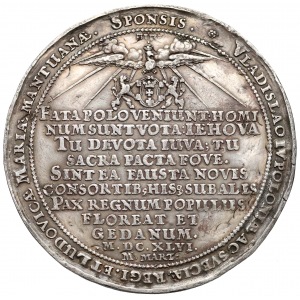 Władysław IV Waza, Medal zaślubinowy 1646 Höhn