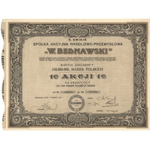 W. BEDNAWSKI, Em.5, 10x 1.000 mkp 1923