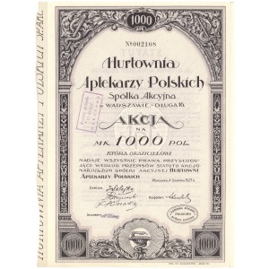 Hurtownia Aptekarzy Polskich, 1.000 mkp 1921