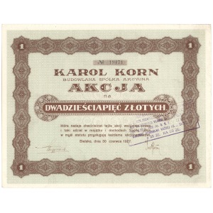 KAROL KORN Budowlana, 25 zł 1927