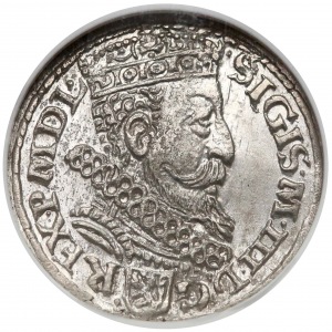 Zygmunt III Waza, Trojak Kraków 1605 - popiersie z 1606 - piękny