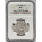 Wolne Miasto Gdańsk, 5 guldenów 1935 Koga - NGC MS62