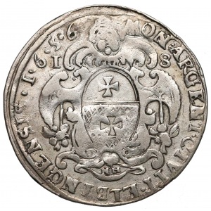 Karol X Gustaw, Ort Elbląg 1656 - w wieńcu laurowym - b.rzadki