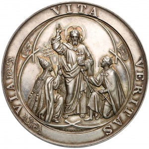Austria, Franciszek Józef, Medal Podpisanie Konkordatu, Wiedeń 1856 (Radnitzky) 
