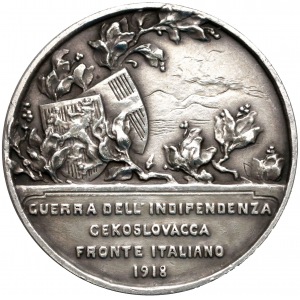 Włochy, Medal Wojna o Niepodległość Czechosłowacji, Front włoski, 1918