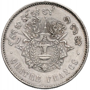 Cambodia, Norodom I, 4 francs 1860
