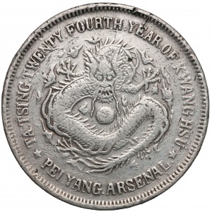 China, CHIHLI (Pei Yang Arsenal) 7 Mace 2 Candareens (Dollar) Jahr 24 (1898)