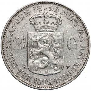 Netherlands, Wilhelmina, 2-1/2 gulden 1898