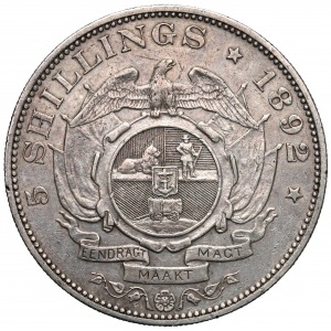 South Africa, 5 shillings 1892 - single shaft - rare