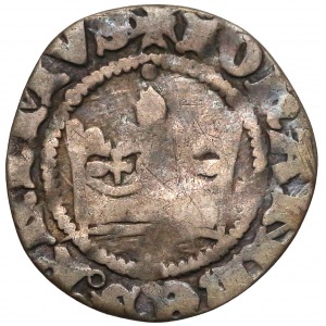 Czechy, Jan I Luksemburski (1310-1346) Grosz praski obcięty do wielkości półgrosza