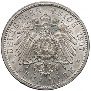 Niemcy, Baden, 5 marek 1907, pośmiertne